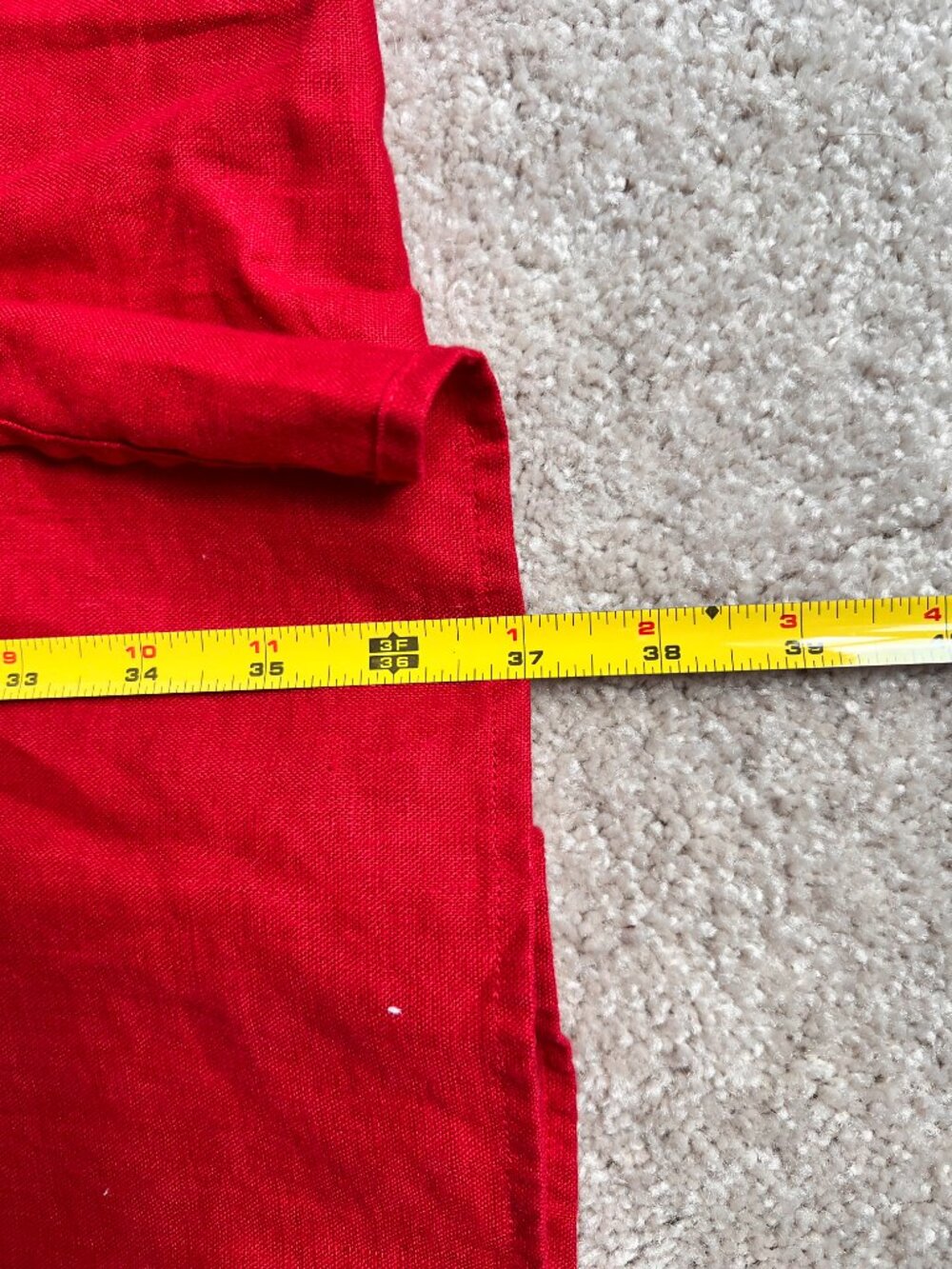 Reformation Bridgton Red Linen Off-Shoulder Midi Dress Sz 2 - Picture 8 of 11